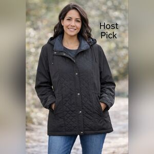 Liz Claiborne Black Quilted Jacket – Size XL